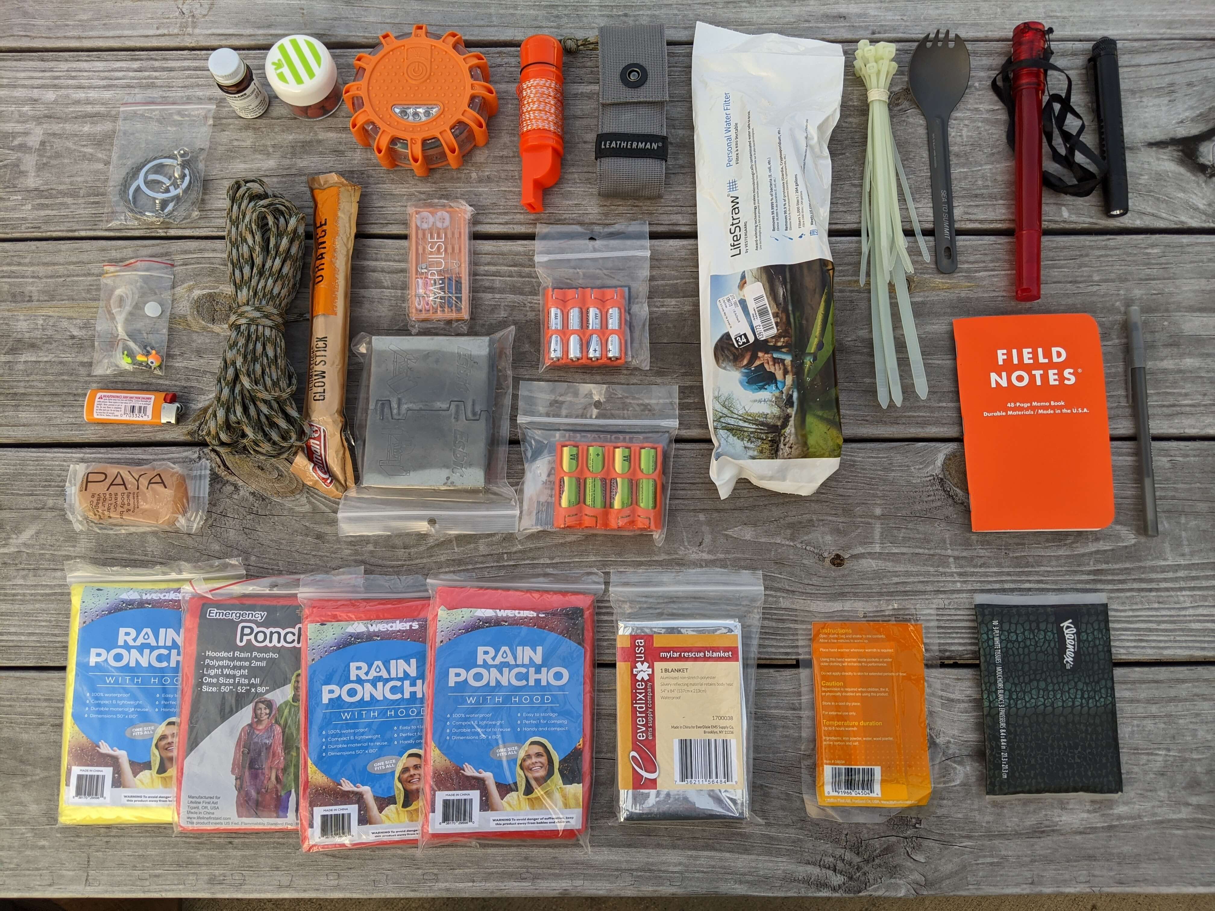 contents of survival kit
